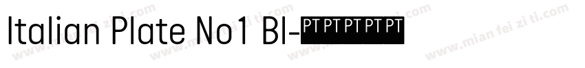 Italian Plate No1 Bl字体转换